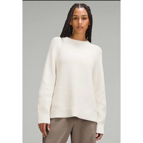 Lululemon Sweaters - Lululemon Honeycomb Crewneck Sweater Bone Oversized Size S